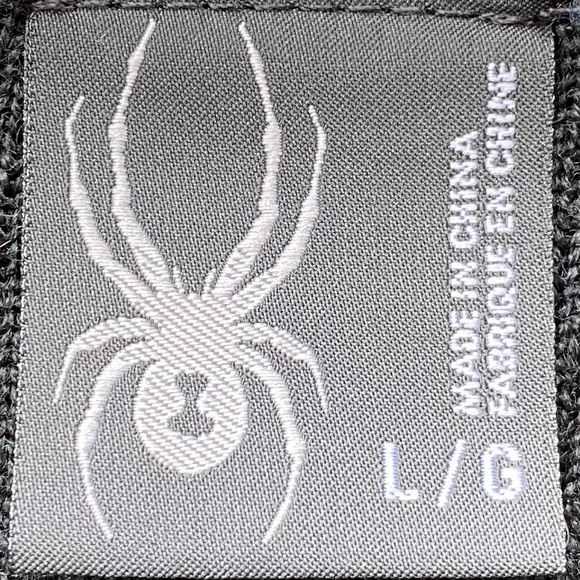 Spyder Sweater Men's Black Wool Blend 1/4 Zip Pullover Ribbed Size Large - Picture 6 of 8